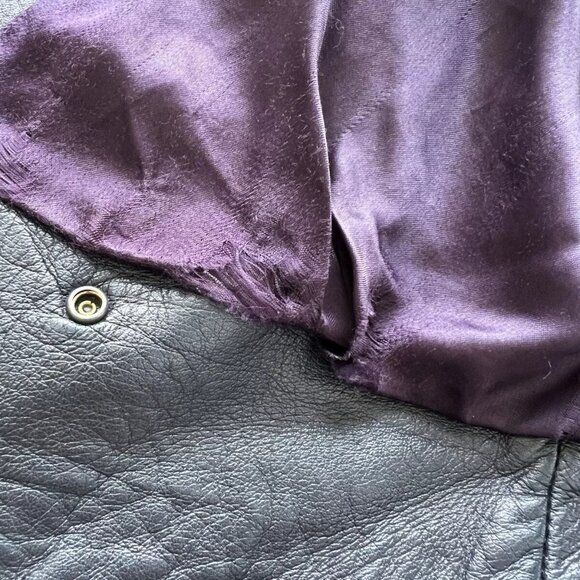 Vintage 1980s Padded Shoulder Black Leather Jacket, Danier - Picture 13 of 15